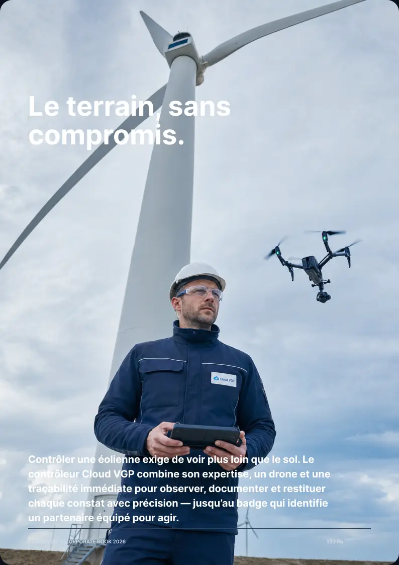 Miniature de la page 13 du Corporate Book Cloud VGP 2026 — Le terrain, sans compromis