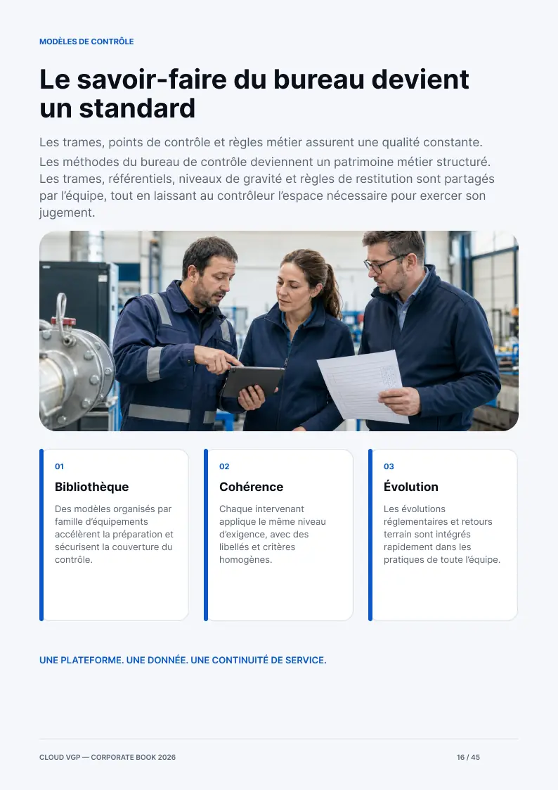 Miniature de la page 16 du Corporate Book Cloud VGP 2026 — Le savoir-faire du bureau devient un standard