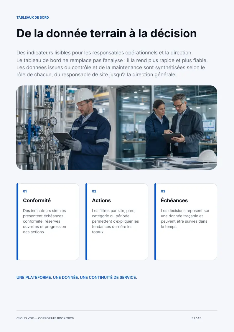 Miniature de la page 31 du Corporate Book Cloud VGP 2026 — De la donnée terrain à la décision