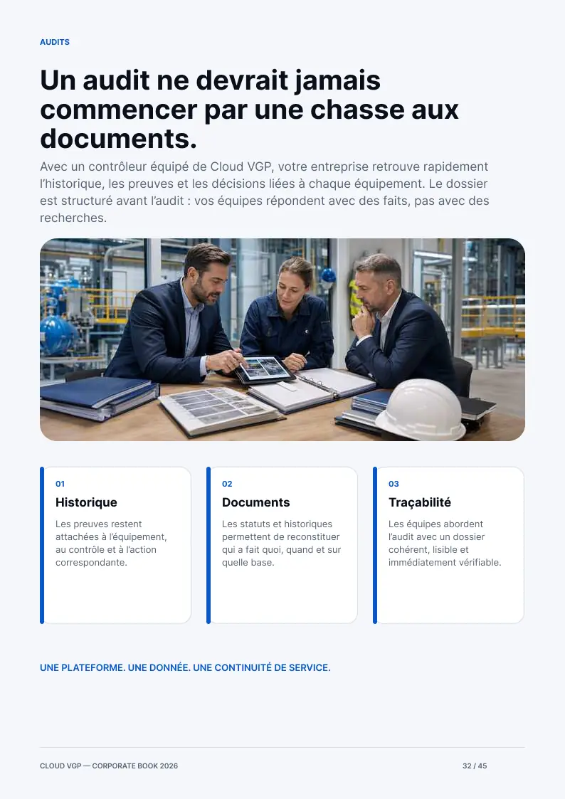 Miniature de la page 32 du Corporate Book Cloud VGP 2026 — Un audit ne devrait jamais commencer par une chasse aux documents